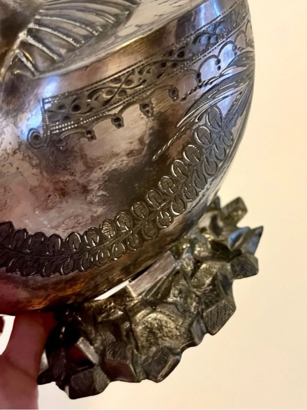 Antique Nautilus Spoon Warmer